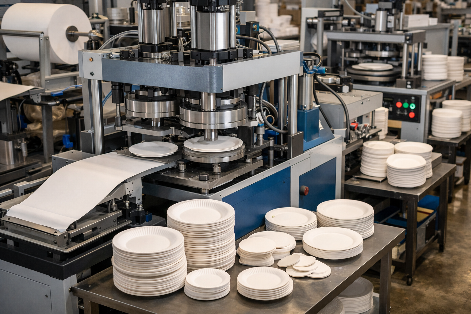 Paper plate manufacturing machinery